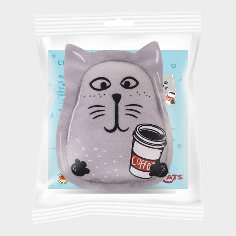 Coussin HERBE A CHAT - Crazy Coffee Cat