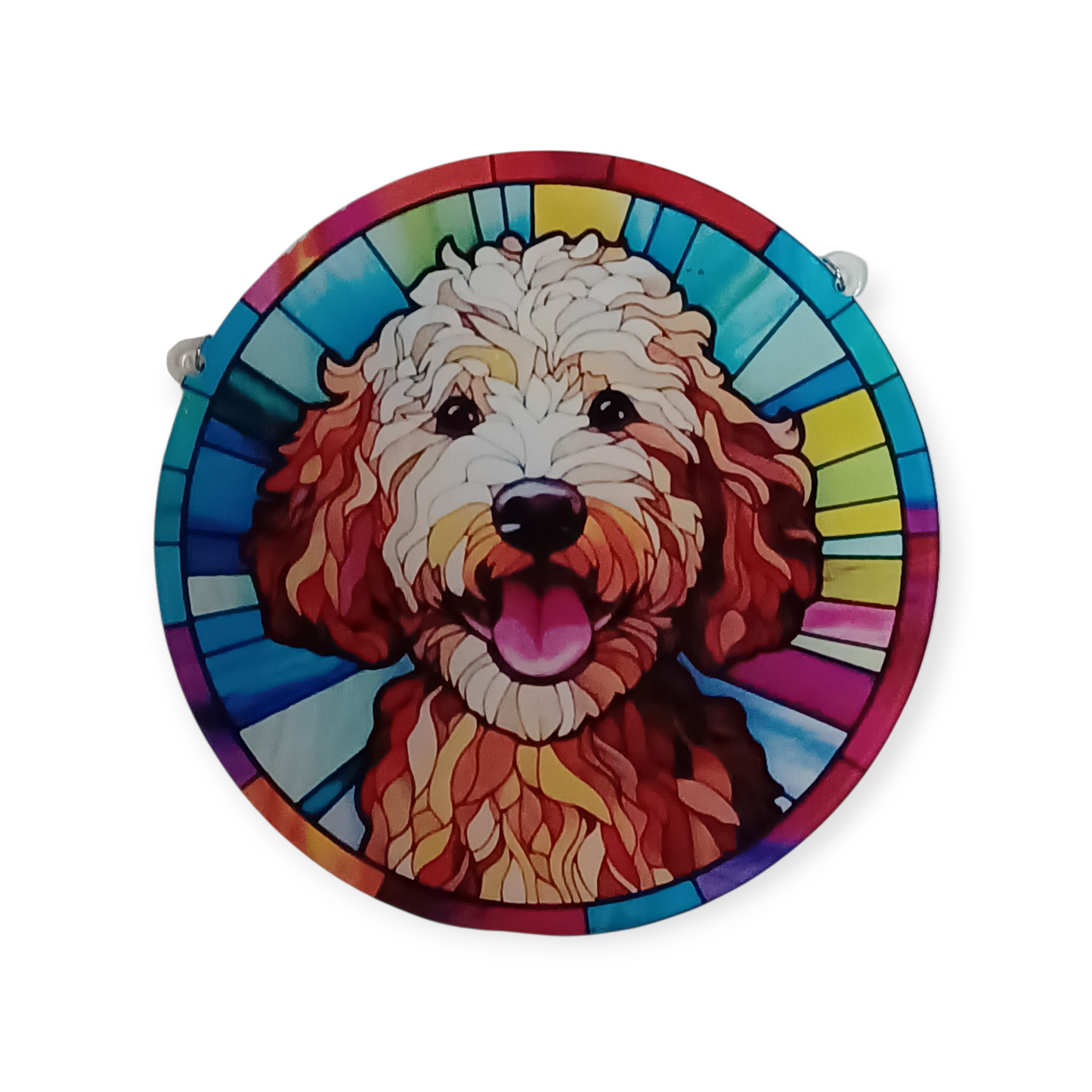đ¶ Attrape-soleil mural style Vitrail motif Chien
