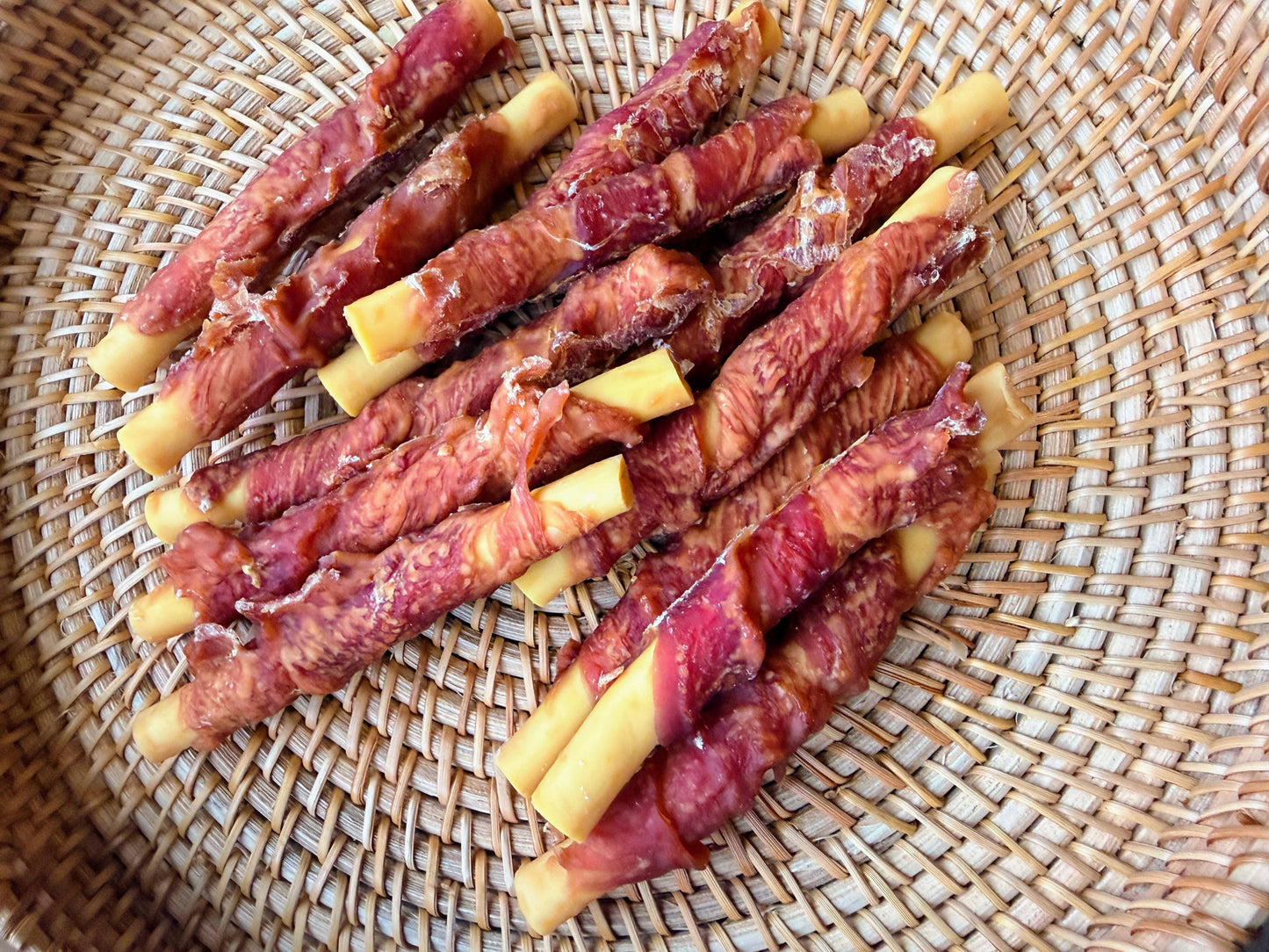 Rouleaux de patate douce enrobés de canard