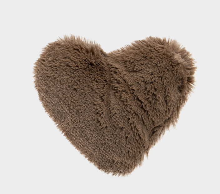 Coussin Cœur Peluche avec HERBE A CHAT