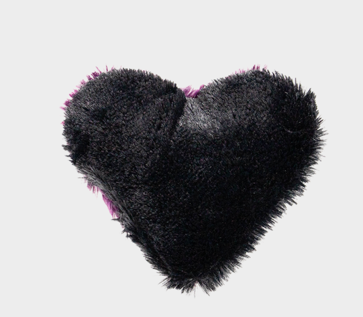 Coussin Cœur Peluche avec HERBE A CHAT