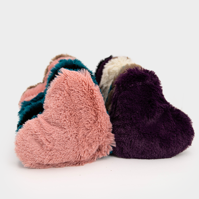 Coussin Cœur Peluche avec HERBE A CHAT