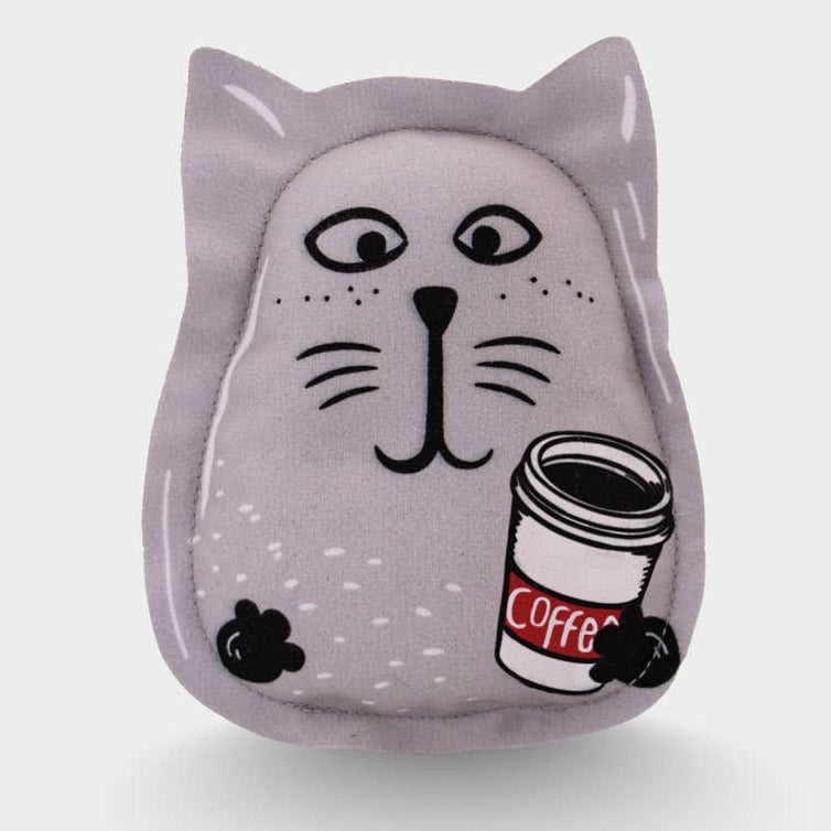 Coussin HERBE A CHAT - Crazy Coffee Cat