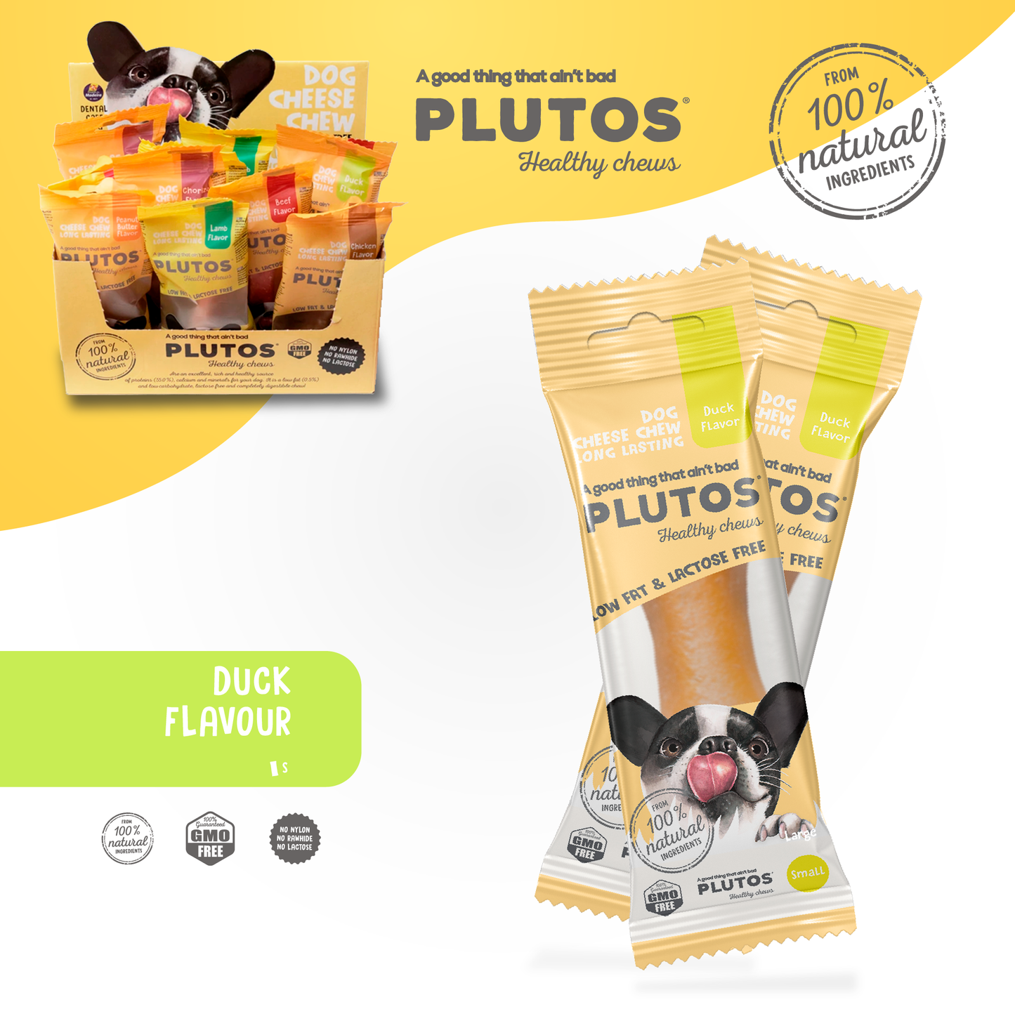 PLUTOS - Friandise pour chien FROMAGE & CANARD