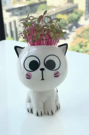 🐾 Mini Vase – Tête de Chat 🐱
