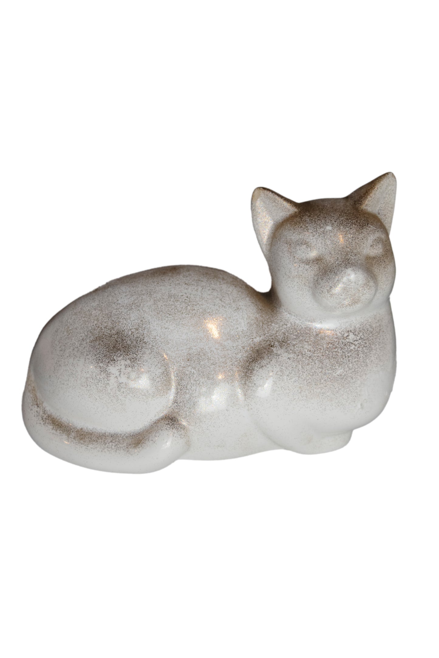 Statuette en Céramique Chat couché