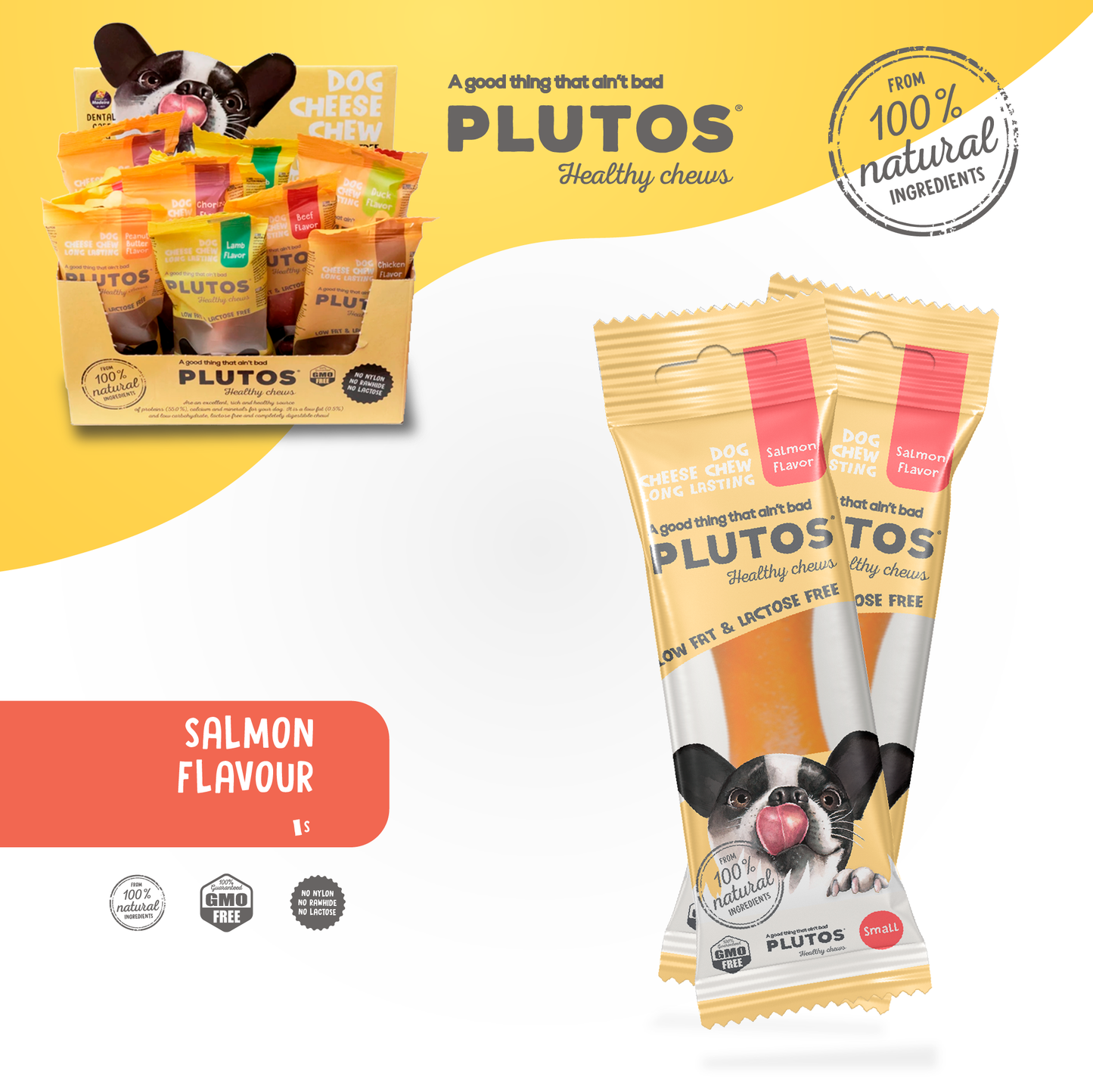PLUTOS - Friandise pour chien FROMAGE & SAUMON