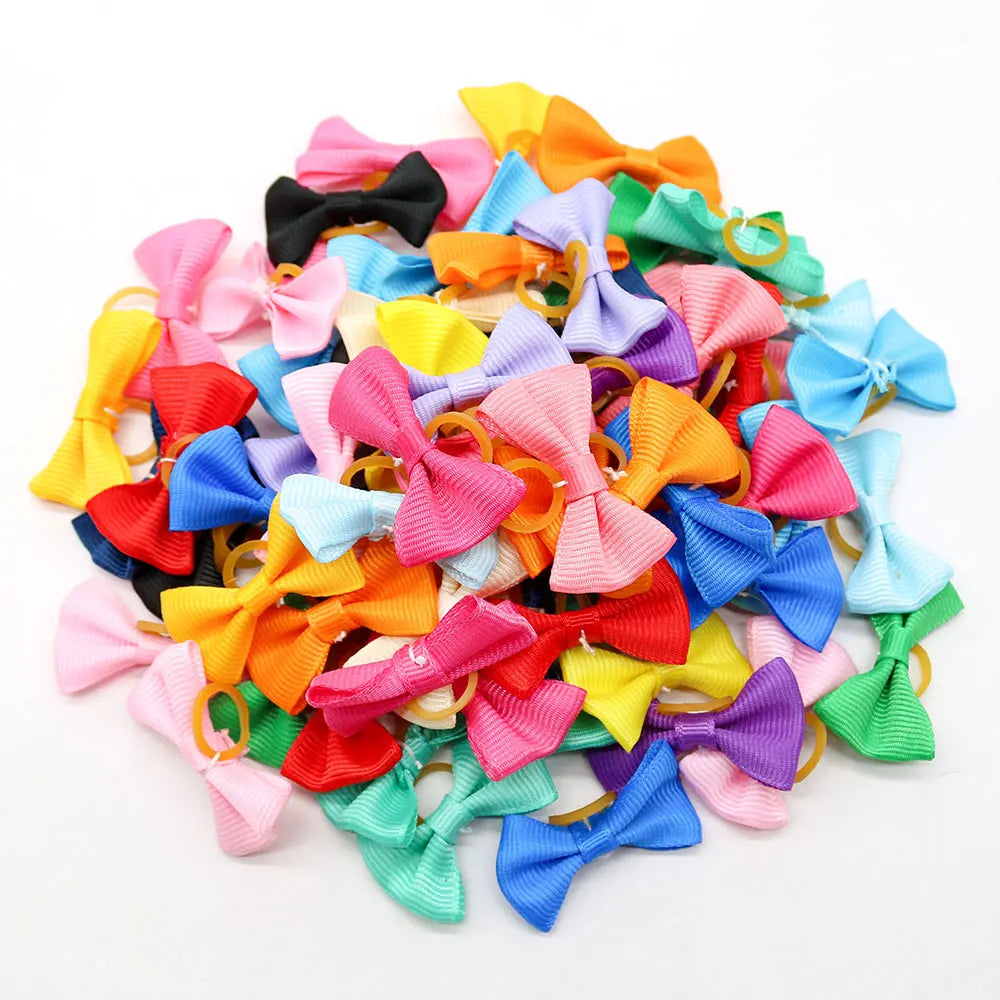 🎀 Nœuds de Toilettage Mignons – Lot de 10 / 20 / 30 pièces 🐶🐾