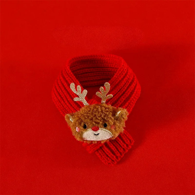 Ensemble de Noël pour chien et chat – Bonnet et écharpe tricotés festifs