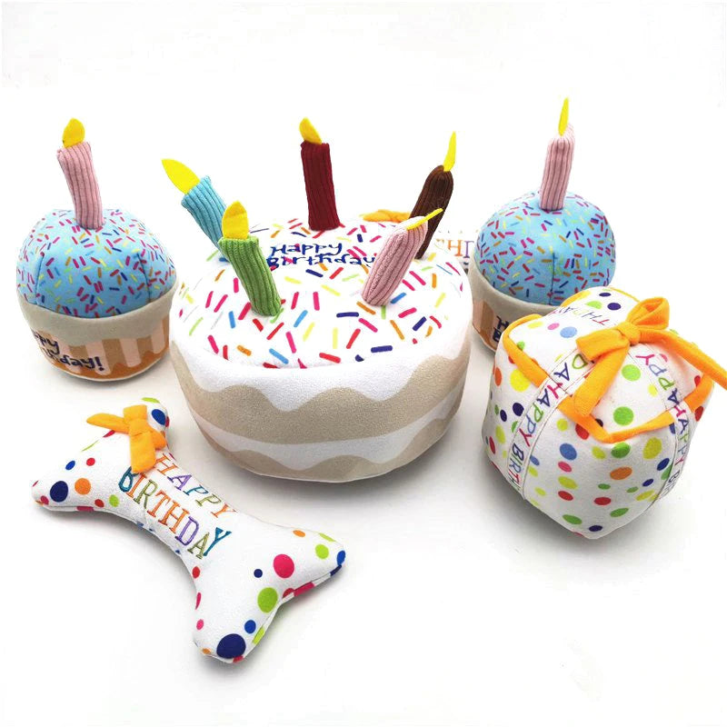 PELUCHE Gâteau d'anniversaire mignon