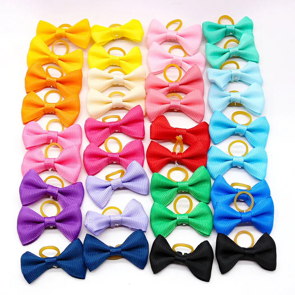 🎀 Nœuds de Toilettage Mignons – Lot de 10 / 20 / 30 pièces 🐶🐾