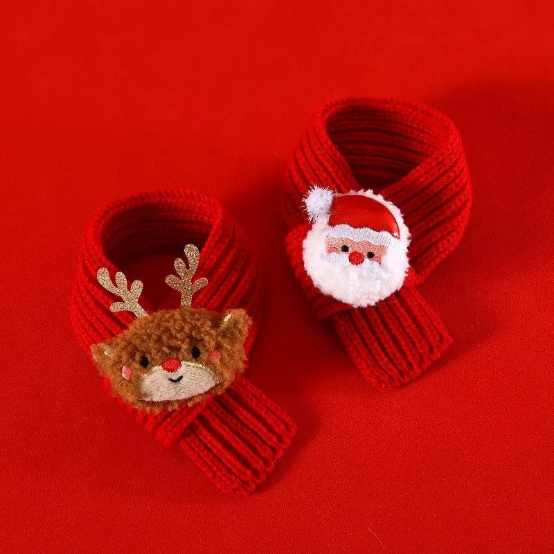 Ensemble de Noël pour chien et chat – Bonnet et écharpe tricotés festifs