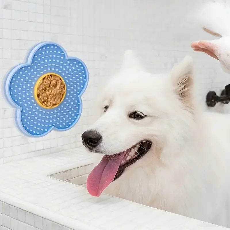 TAPIS à lécher en forme de fleur de soleil pour animaux de compagnie (Chien et Chat)
