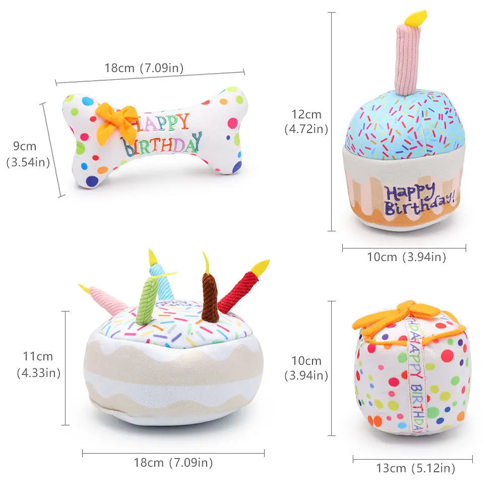 PELUCHE Gâteau d'anniversaire mignon