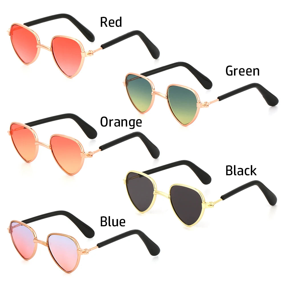 LUNETTES de soleil en forme de cœur pour animaux de compagnie