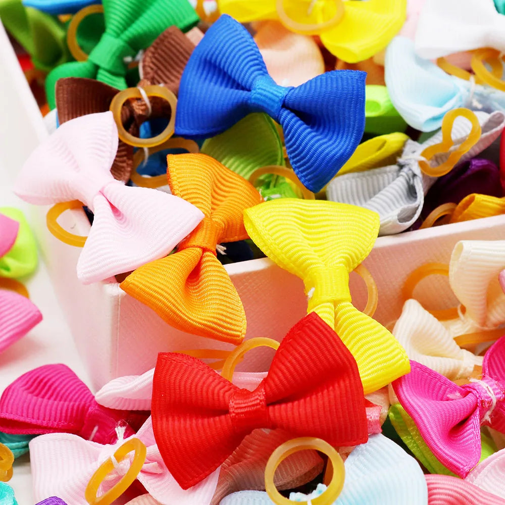 🎀 Nœuds de Toilettage Mignons – Lot de 10 / 20 / 30 pièces 🐶🐾