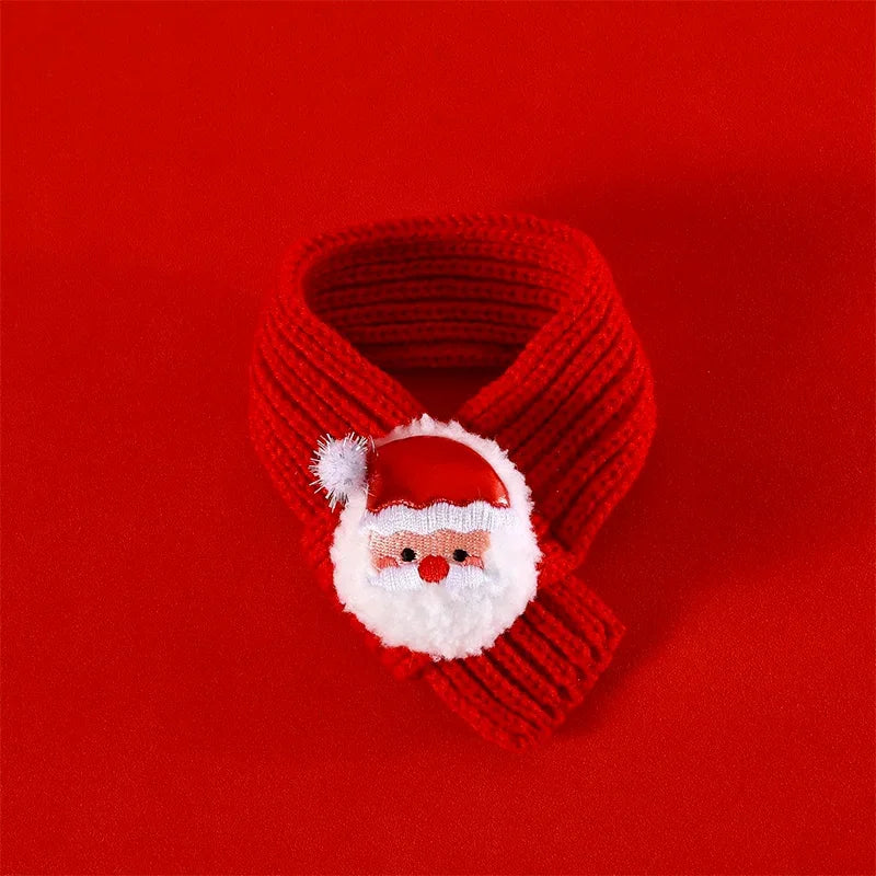Ensemble de Noël pour chien et chat – Bonnet et écharpe tricotés festifs