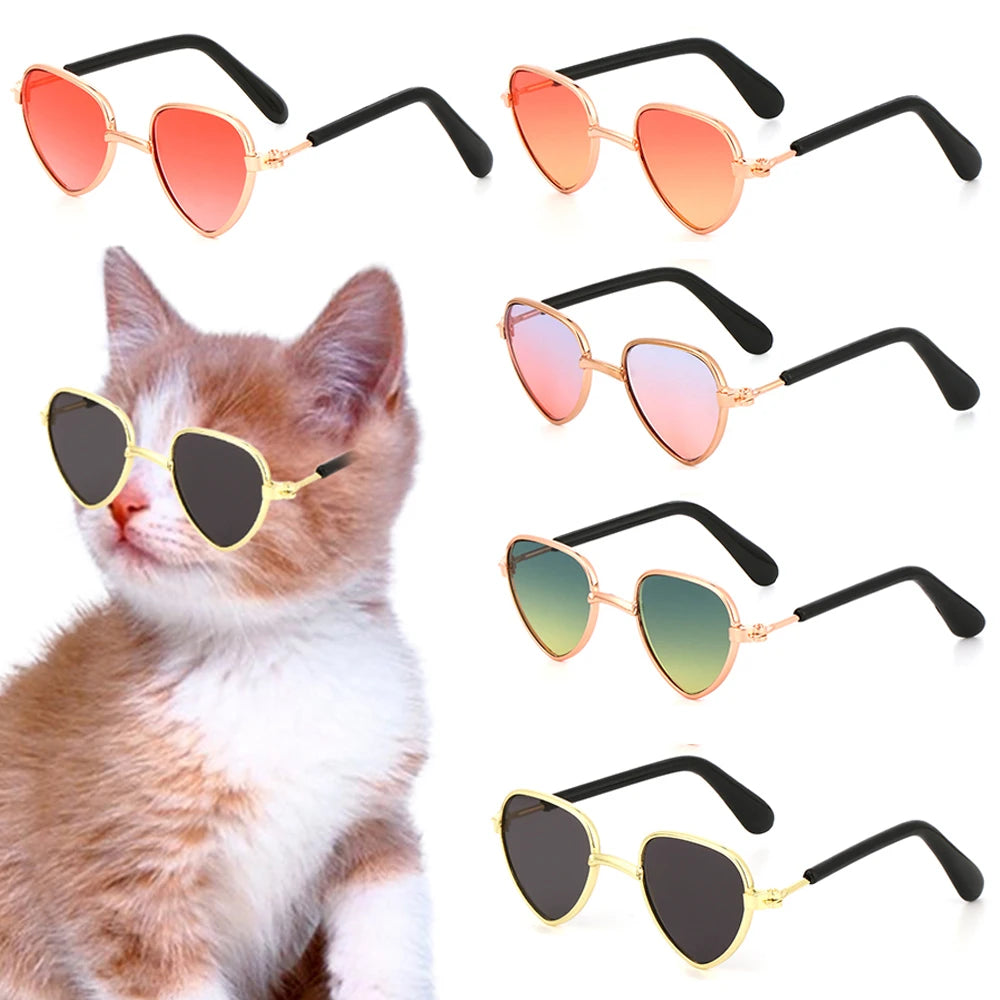 LUNETTES de soleil en forme de cœur pour animaux de compagnie