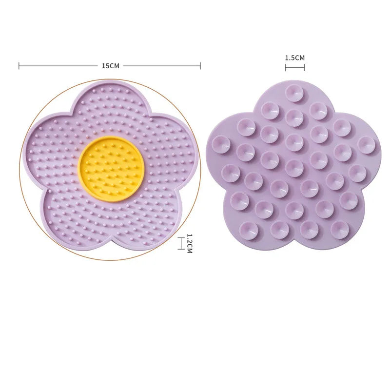 TAPIS à lécher en forme de fleur de soleil pour animaux de compagnie (Chien et Chat)