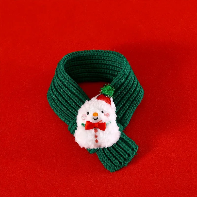 Ensemble de Noël pour chien et chat – Bonnet et écharpe tricotés festifs