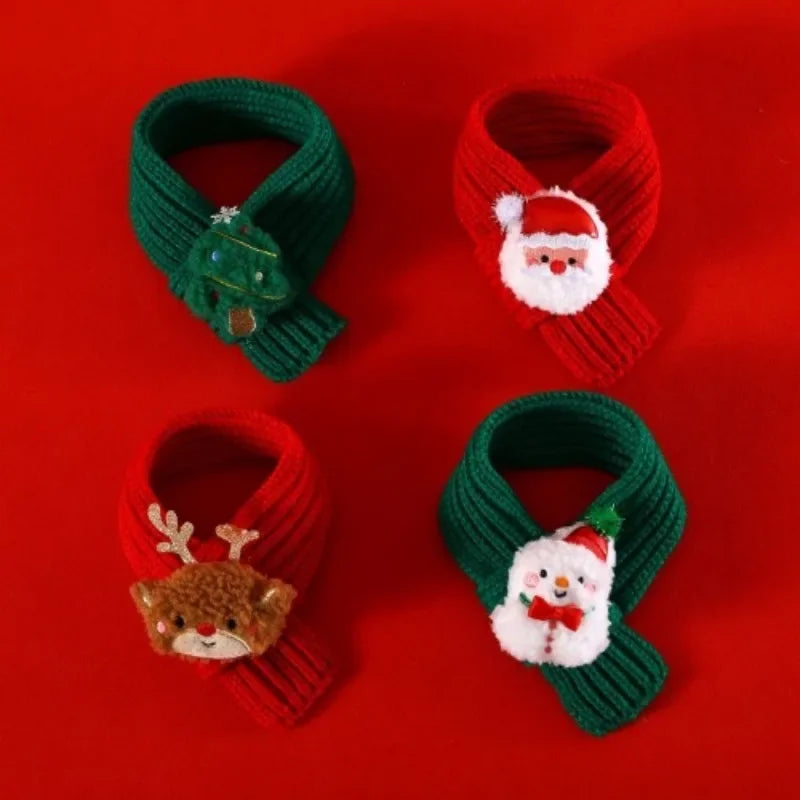 Ensemble de Noël pour chien et chat – Bonnet et écharpe tricotés festifs