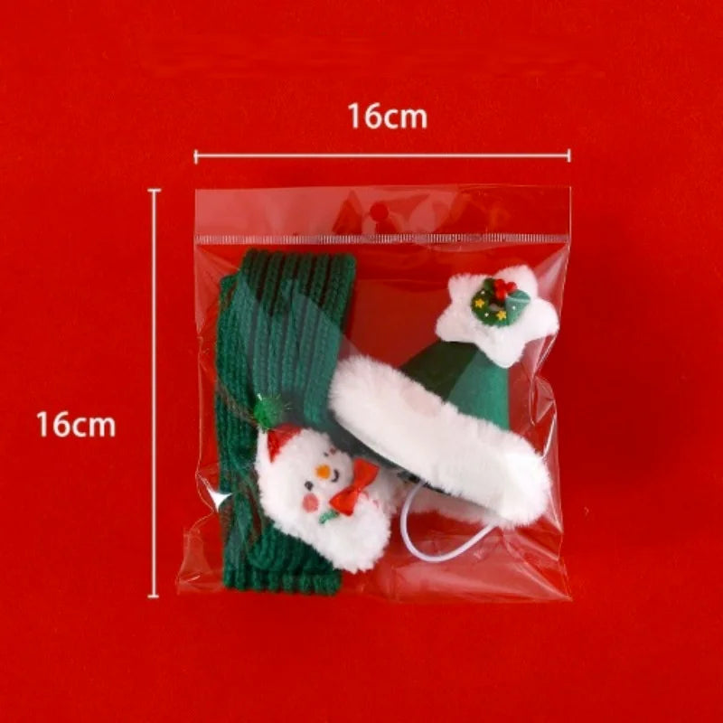 Ensemble de Noël pour chien et chat – Bonnet et écharpe tricotés festifs
