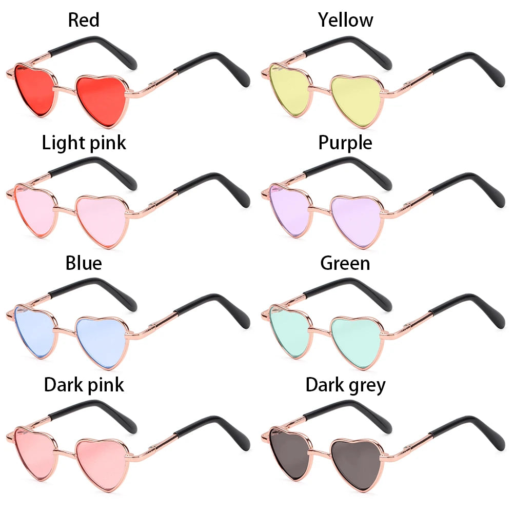 LUNETTES de soleil en forme de cœur pour animaux de compagnie