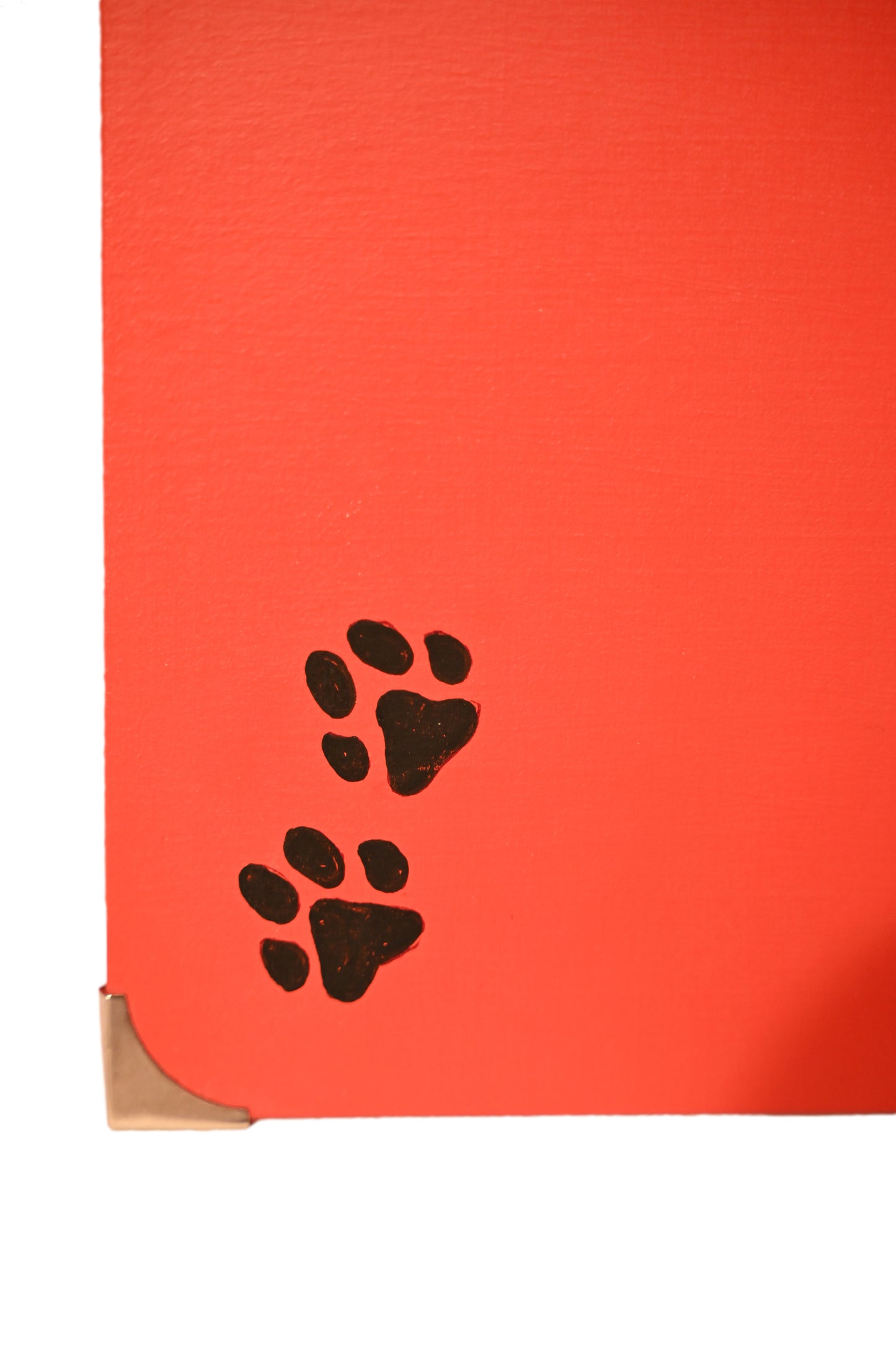 URNE funéraire bois modèle "Arabesque Chat" de couleur Rouge