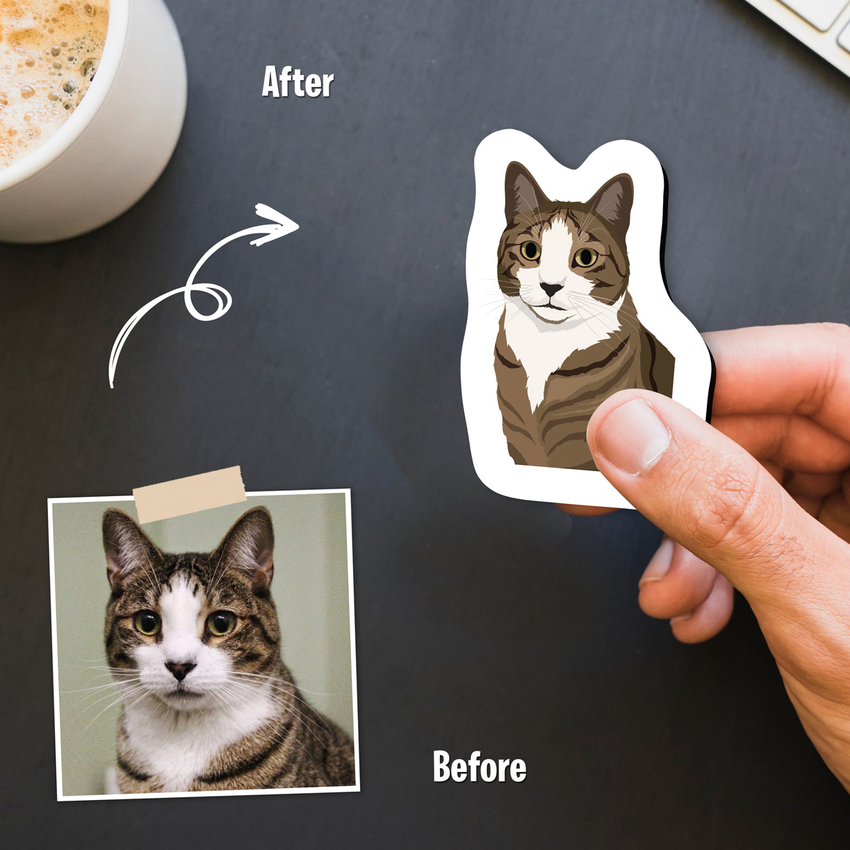 MAGNET pour frigo CHAT