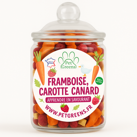 Friandises d'éducation Framboises, Carottes et Canard
