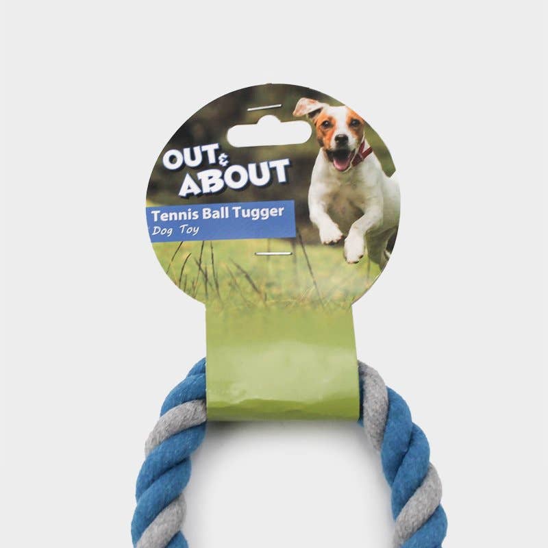 Jouet à tirer avec balle de tennis grande taille Happy Pet Play