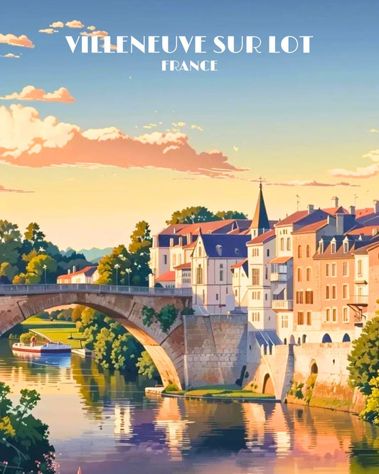 Affiche Illustration A3 – Villeneuve sur Lot