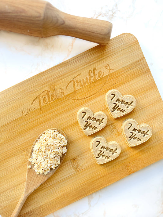 🍪 Biscuits en Forme de Cœur "I Woof You" 💖