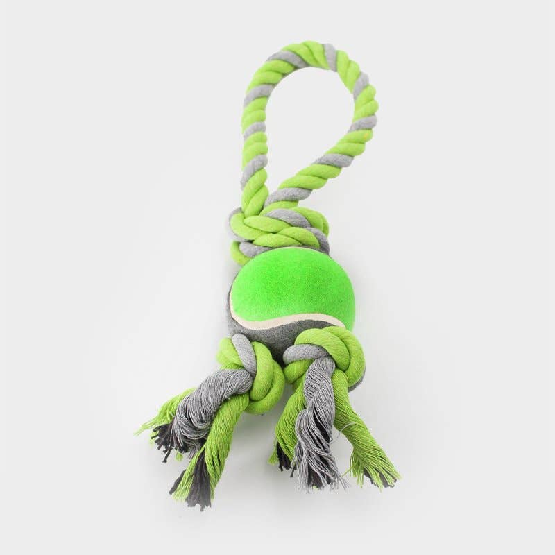 Jouet à tirer avec balle de tennis grande taille Happy Pet Play