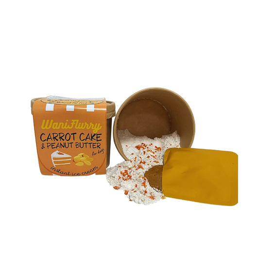🍦  Crème Glacée Carot Cakes et crème d'arachides – Un moment givré de pur bonheur ! ❄️🐶