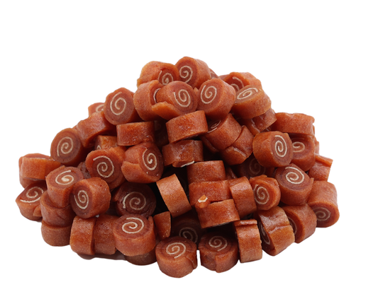 Roulés agneau et morue (friandises d'entraînement)