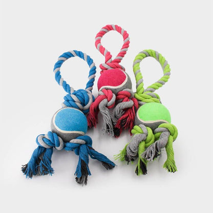 Jouet à tirer avec balle de tennis grande taille Happy Pet Play