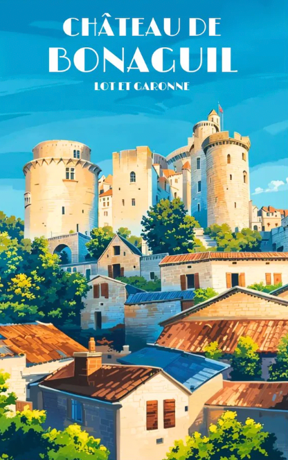 Affiche Illustration A3 – Château de Bonaguil