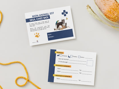 CARTE URGENCE Animale (Bleu)