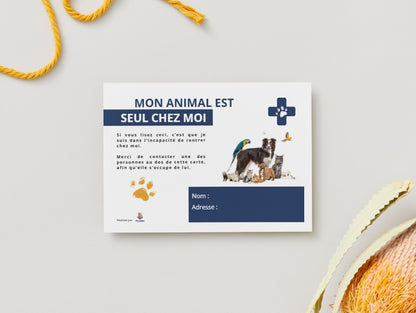 CARTE URGENCE Animale (Bleu)