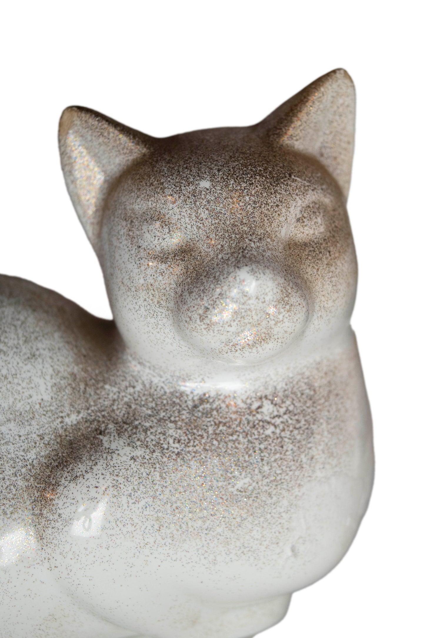 Statuette en Céramique Chat couché