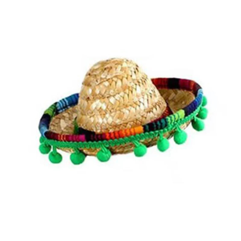 Mini Chapeau Mexicain en Paille pour Animaux – Sombrero Fun pour Chat et Chien