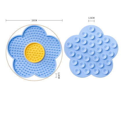 TAPIS à lécher en forme de fleur de soleil pour animaux de compagnie (Chien et Chat)