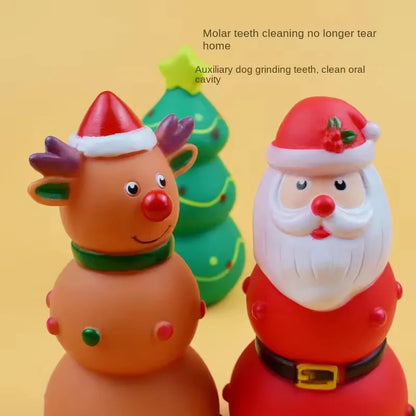 🎄Jouets de Noël en latex pour chiens – Résistants, amusants et couinants ! 🐾