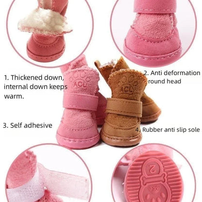 Bottes de neige pour animaux de compagnie - Lot de 4