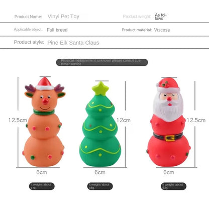 🎄Jouets de Noël en latex pour chiens – Résistants, amusants et couinants ! 🐾