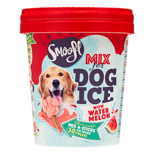 GLACE (mélange) pour chien (Banane, Fraise, Pomme, Pastèque ou Beurre de Cacahuète) - SMOOFL