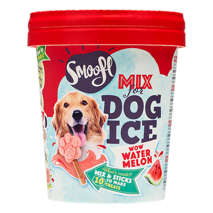 GLACE (mélange) pour chien (Banane, Fraise, Pomme, Pastèque ou Beurre de Cacahuète) - SMOOFL