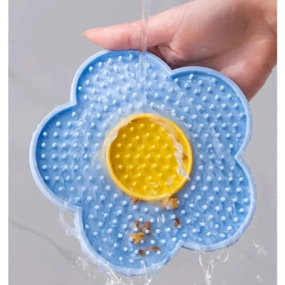 TAPIS à lécher en forme de fleur de soleil pour animaux de compagnie (Chien et Chat)