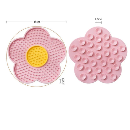TAPIS à lécher en forme de fleur de soleil pour animaux de compagnie (Chien et Chat)